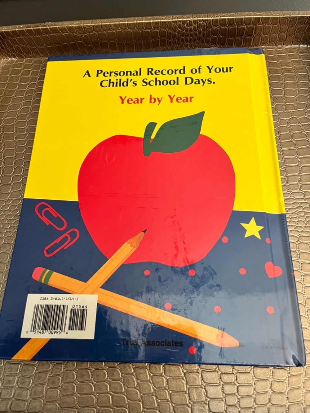 School Days Keepsake Album - Yellow & Blue w/Red Apple (New & Sealed in Plastic) - Picture 5 of 8
